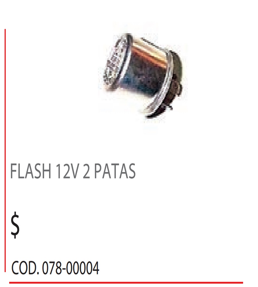 078-00004 Flash Automotriz 12V 2 Patas – Relay de Intermitentes para Luces y Direccionales