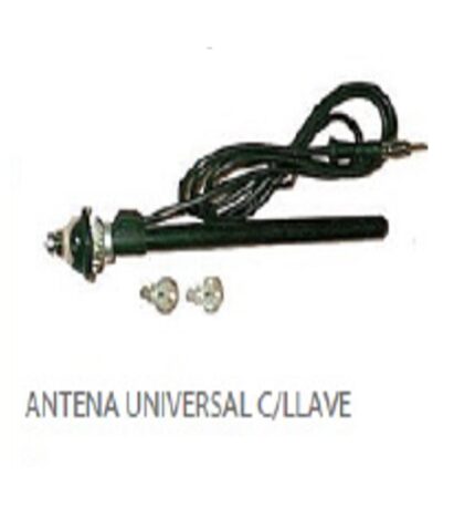 ANTENA UNIV. C/LLAVE BASE CROMADA