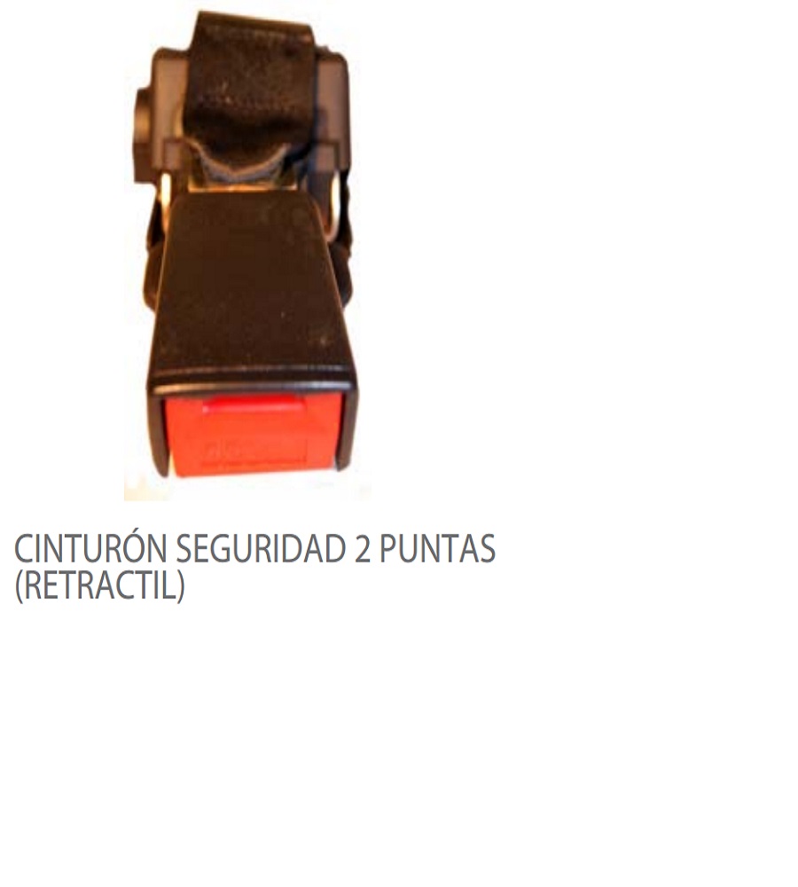 094-121007 Cinturón de Seguridad 2 Puntos Retráctil Negro | Repuesto Original | Seguridad y Calidad