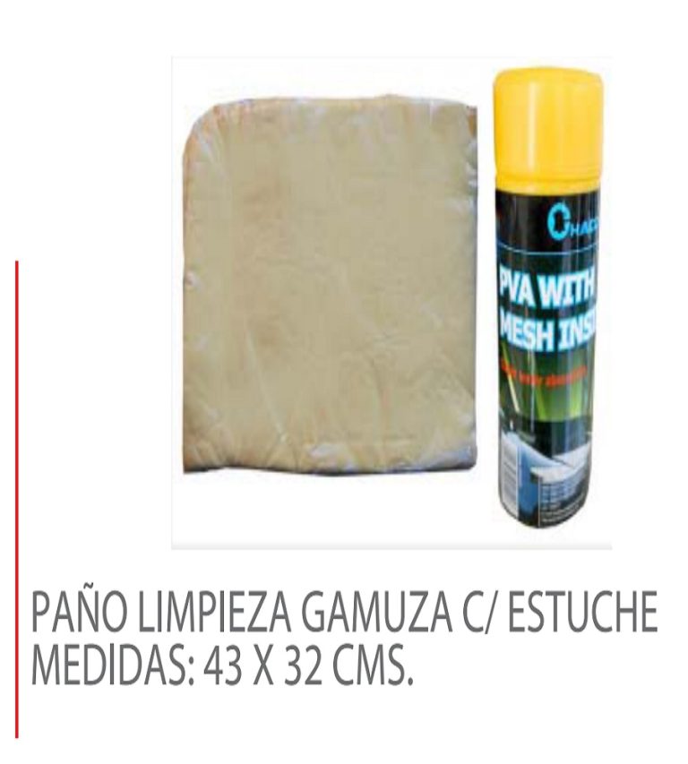 PAÑO DE LIMPIEZA GAMUZA/ANTE43X32CM