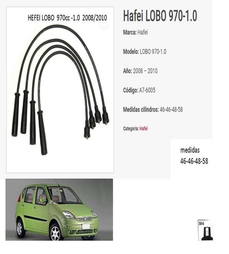 cable de bujias hafei lobo 970
