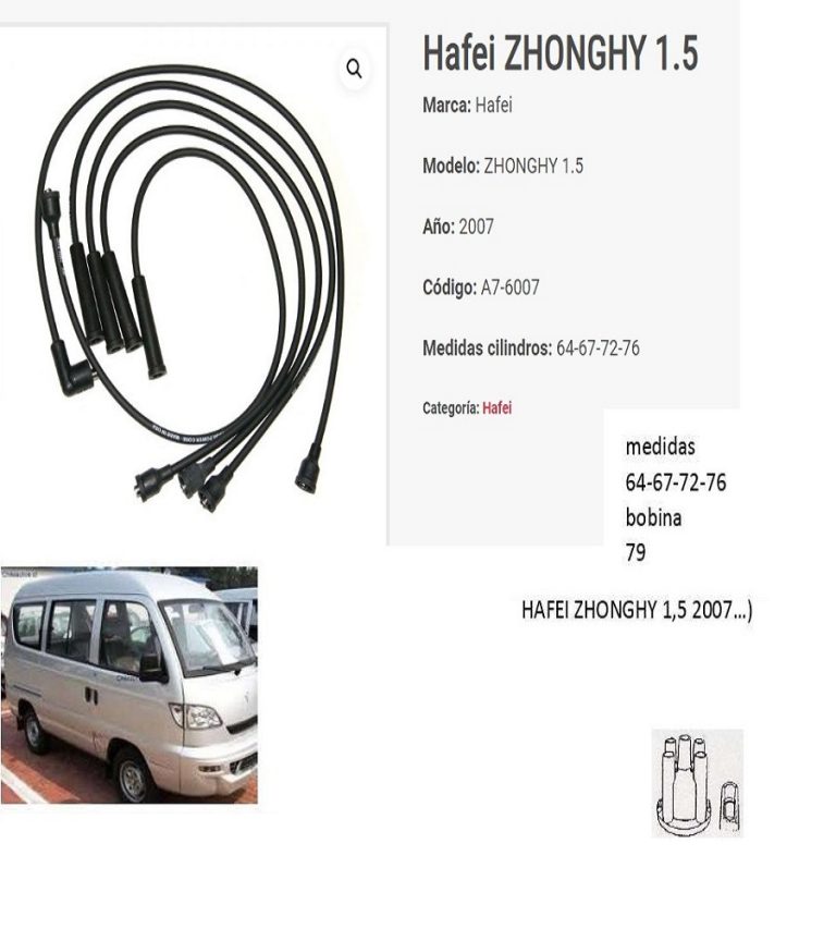 cable de bujias hafei zhonghy 1.5