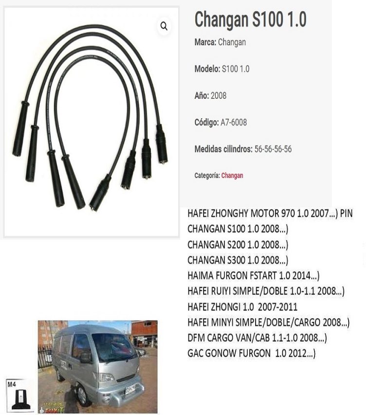 cable de bujias changan s100