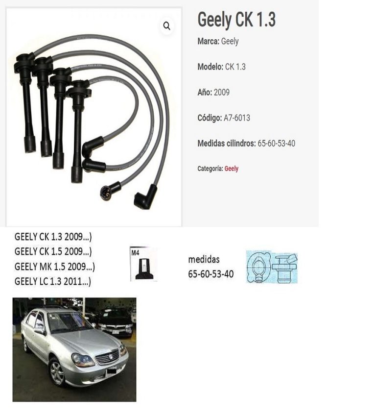 cable de bujias geely ck 1.3