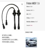 cable de bujias foton midi 1.6