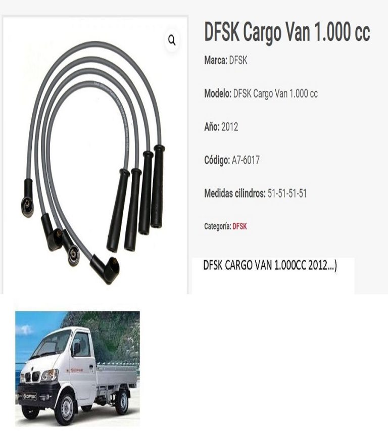 cable de bujias dfsk cargo van