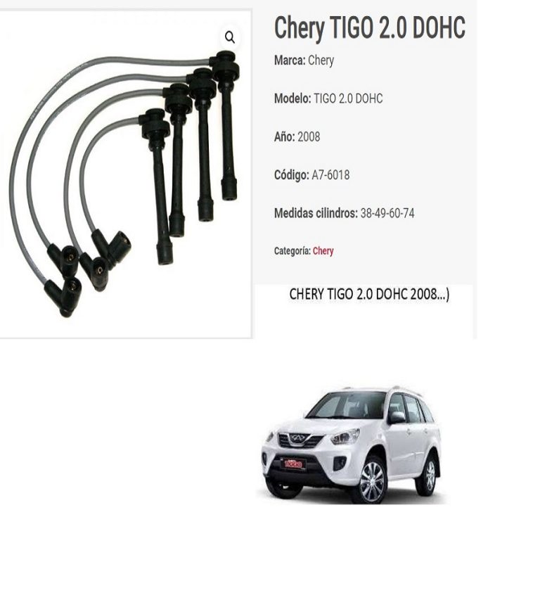 cable de bujias chery tigo 2.0