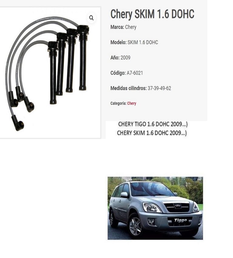 cable de bujias chery skim