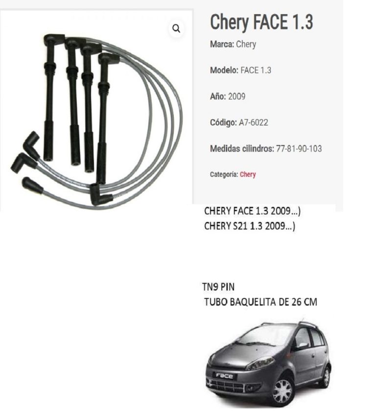 cable de bujias chery face