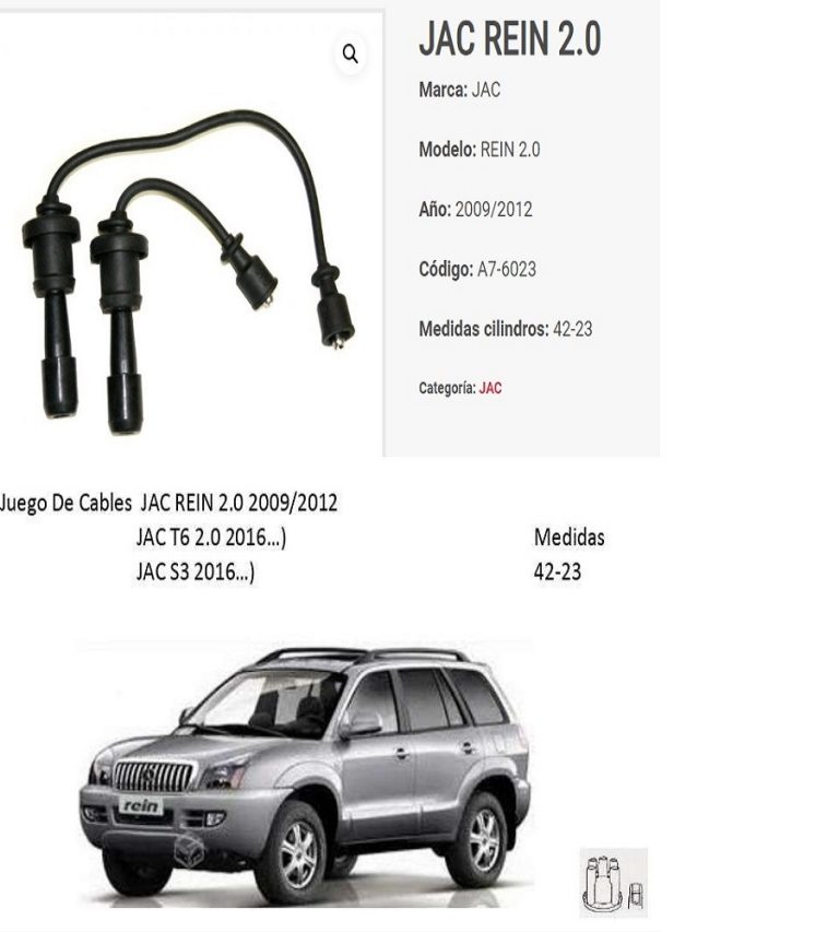 cable de bujias jac rein