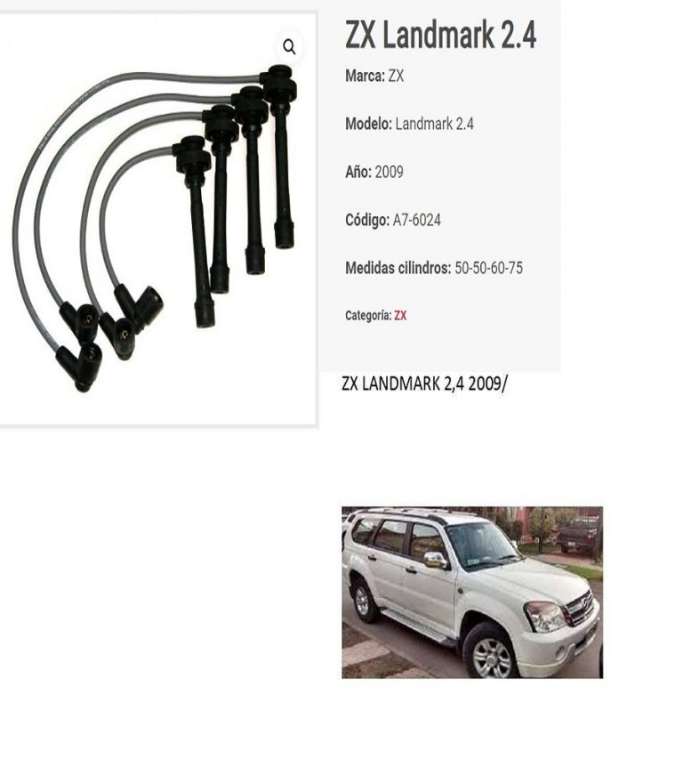 Juego de Cables de Bujías IPK para ZX Landmark 2.4 2009