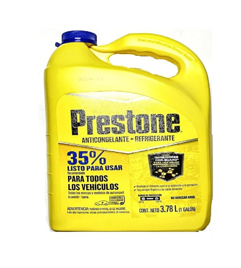 Anticongelante Refrigerante Prestone – Protección -20°C a 126°C – Evita Óxido y Sarro – Alta Concentración Automotriz