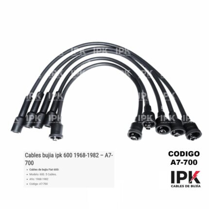 JUEGO DE CABLES DE BUJÍAS FIAT 600