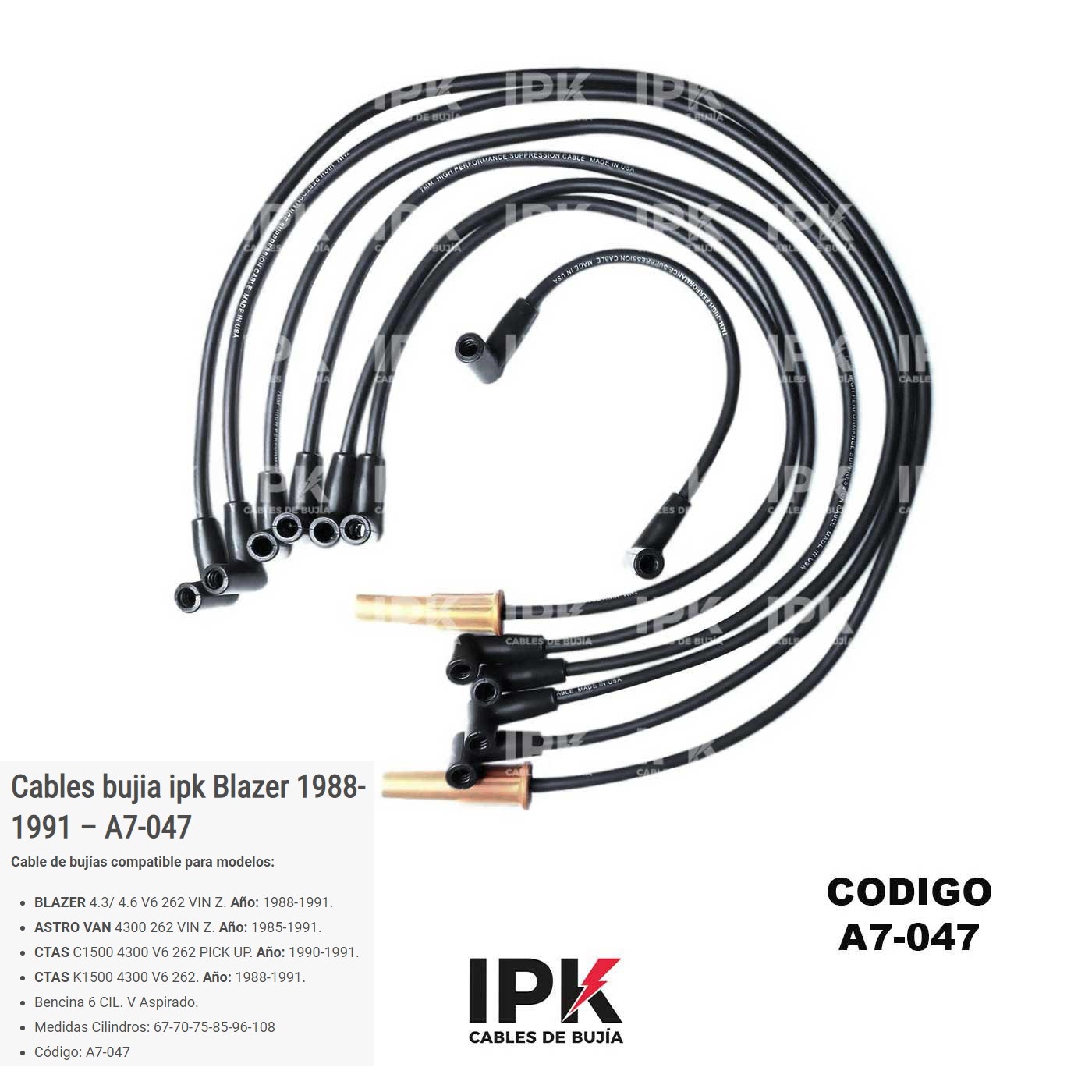 CABLE-DE-BUJIA-BLAZER-85-91-4.3-4.6-A7-047