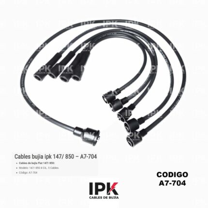 JUEGO DE CABLES DE BUJÍAS FIAT 147 850