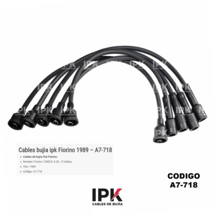 JUEGO DE CABLES DE BUJÍAS FIAT FIORINO 1.3 89---)