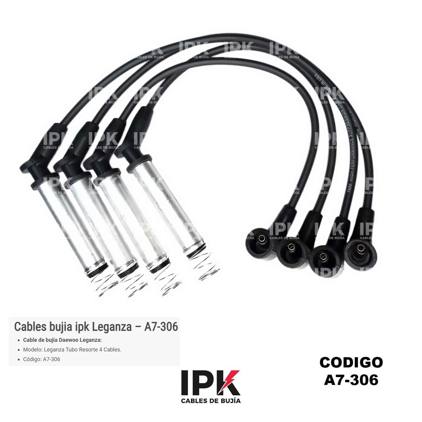 CABLE-DE-BUJIA-LEGANZA-A7-306 Cables de Bujías Daewoo Leganza