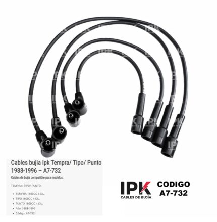 JUEGO CABLE DE BUJÍAS FIAT TEMPRA 1,6/TIPO 1,6/PUNTO 1,6 88/96