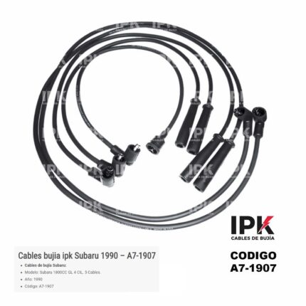 Juego Cables de Bujías IPK Subaru 1.8 GL 90"