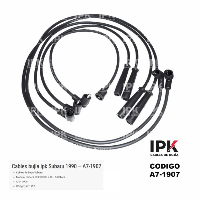 Juego Cables de Bujías IPK Subaru 1.8 GL 90"