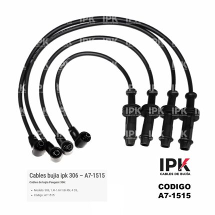Juego de Cables de Bujías Peugeot 306 1.4i 1.6i 1.8i XN
