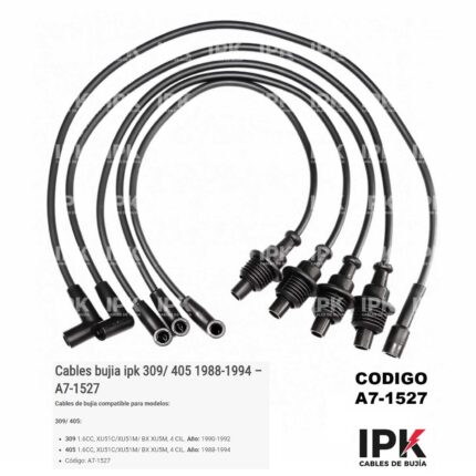 Juego Completo 5 Cables para Peugeot 309/405