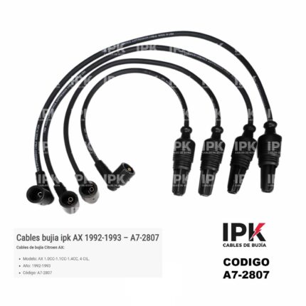JUEGO DE CABLE DE BUJÍA CITROEN AX 1.0-1.1-1.4 92-93