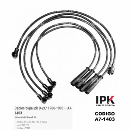 Juego de Cables de Bujía Nissan D-21 86-93 Z20 Z24