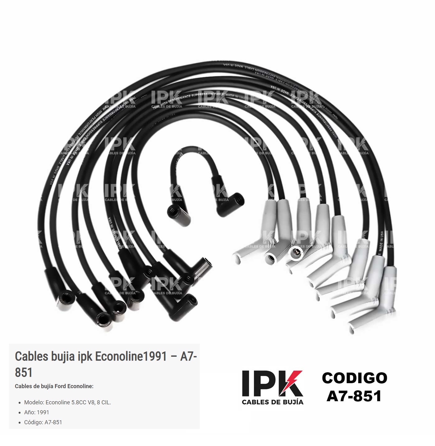 CABLE-DE-BUJIA-ECONOLINE-5.8-V8-91-A7-851
