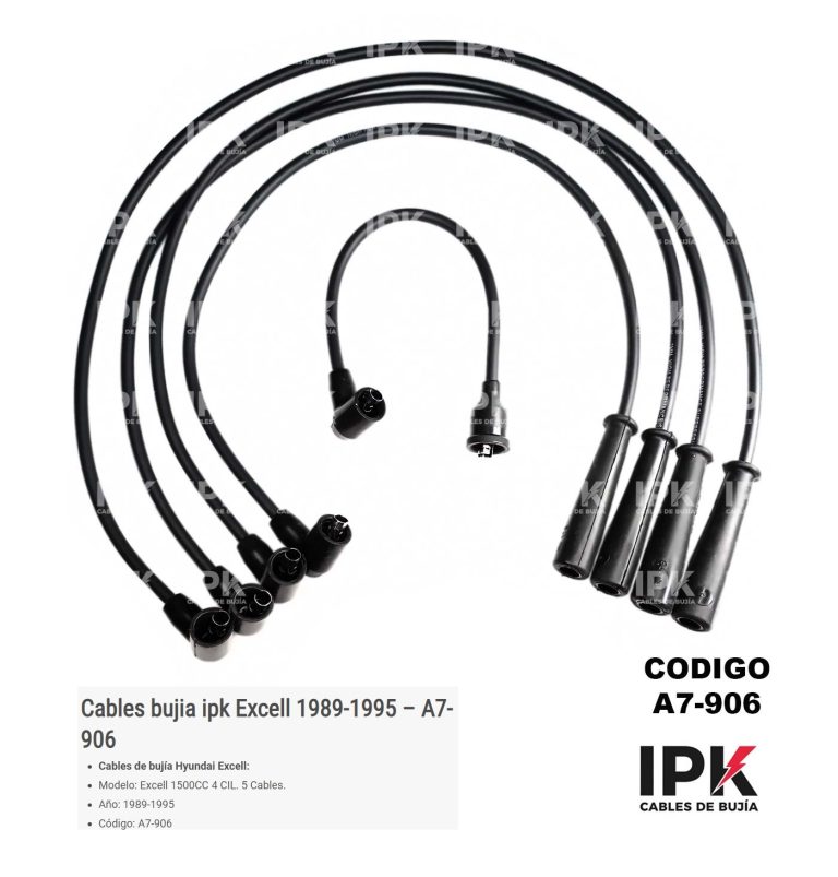 Cables Bujía IPK Hyundai Excel 1.5 89-95