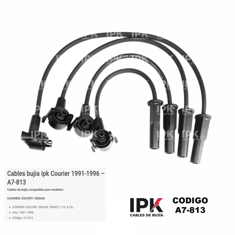 Cables de Bujía IPK Ford Currier y Escort 1900 1991-1996 – Máxima Conductividad