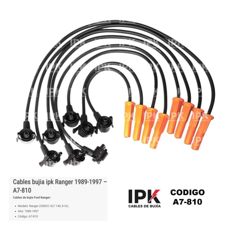 Cables de Bujía IPK Ford Ranger 8 Cil 2300 1989-1997