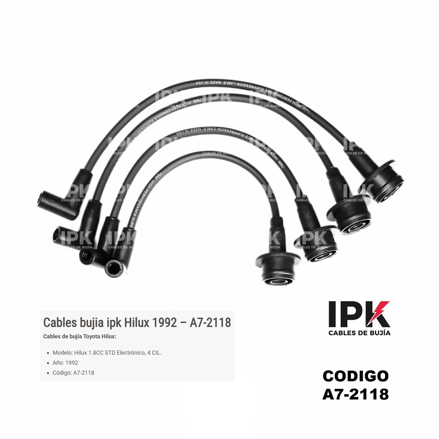 CABLE-DE-BUJIA-HI-LUX-1.8-STD-92-ELECTRONICO-A7-2118
