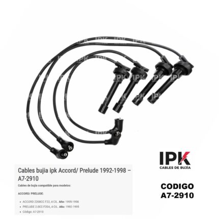 JUEGO CABLE DE BUJÍA HONDA ACCORD F22 95-98 2200CC/ PRELUDE 2,0 92-95 F20A