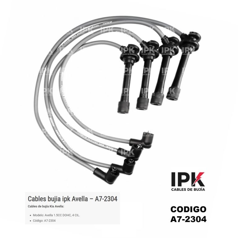 Juego de cables de bujías IPK A7-2304 para Kia Avella 1.5 DOHC 4 cilindros