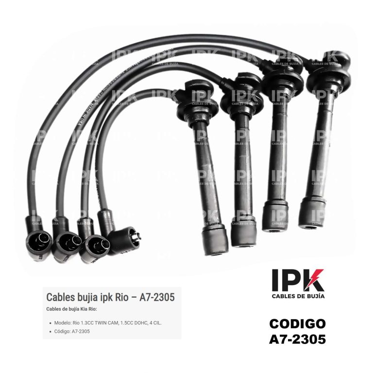 Juego Cables de Bujías KIA RIO 1.5 / 1.3 TWIN CAM DOCH/ RIO 2 1,5/ SPECTRA 1,6
