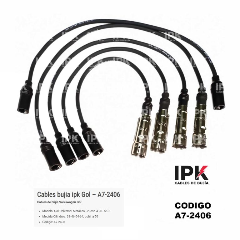 Juego de cables de bujías universal Volkswagen Gol IPK A7-2406 - Repuestos Cañas