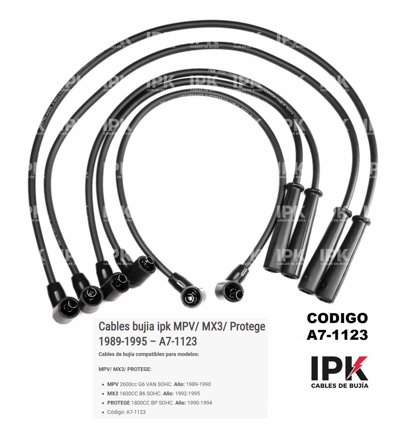 CABLE-DE-BUJIA-MPV-2.6-89-90-A7-1123
