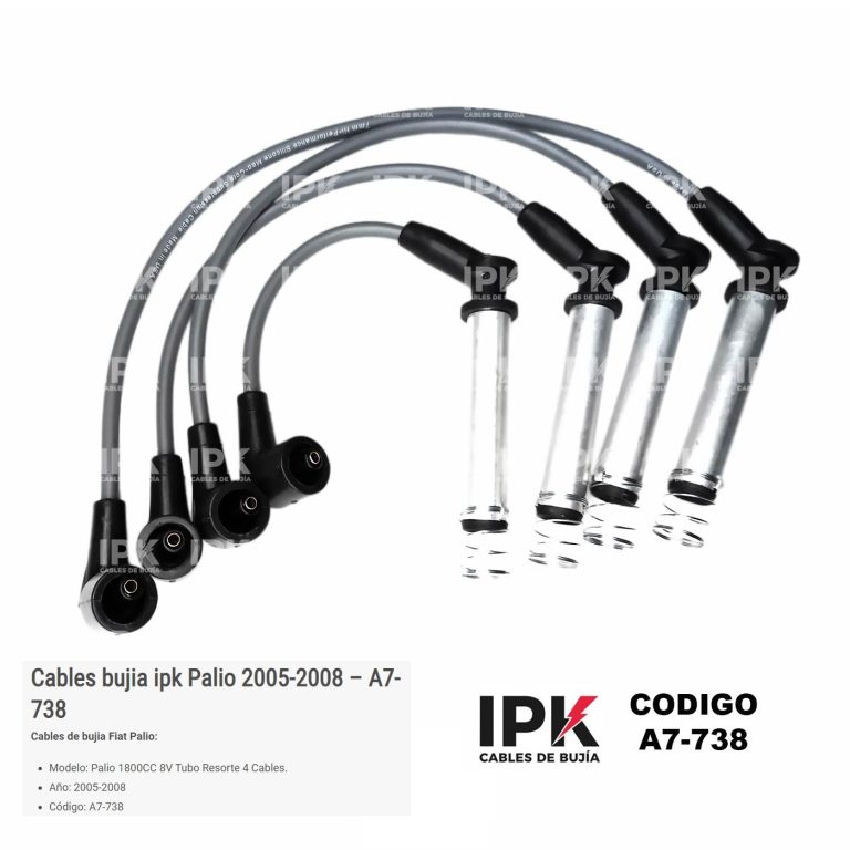 Cables Bujías Fiat Palio 1.8 8V 05-08 | IPK A7-738