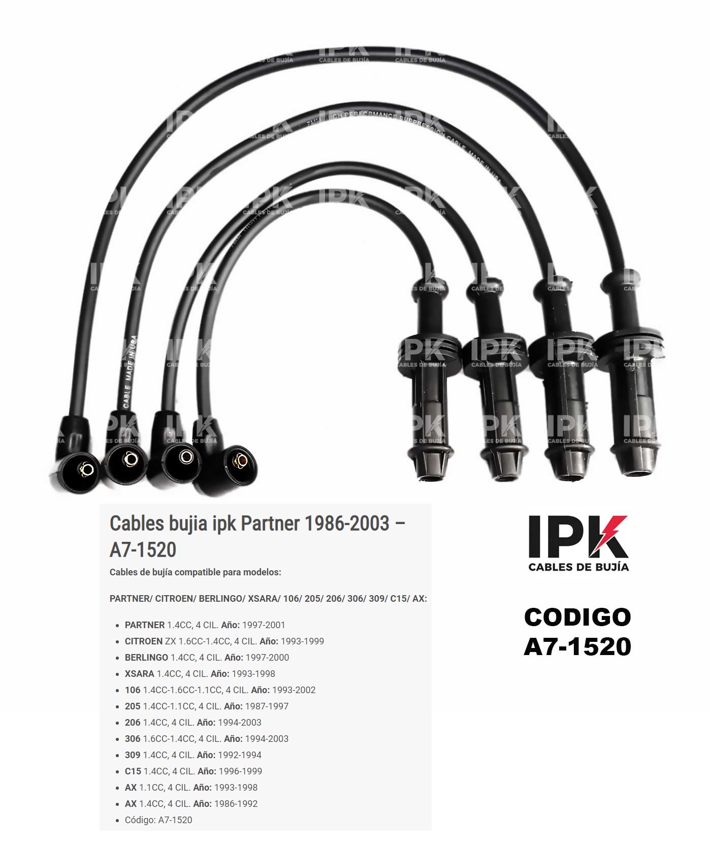 CABLE-DE-BUJIA-PARTNER-1.4-97-01-A7-1520