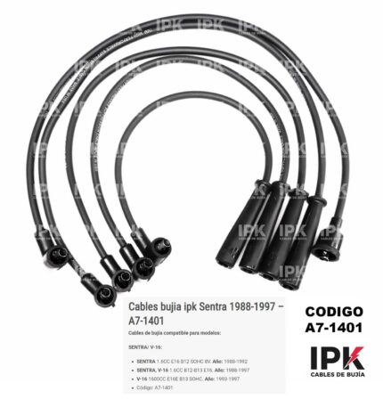 Juego Cables Bujía Nissan Sentra V16 1.6 1988-1997