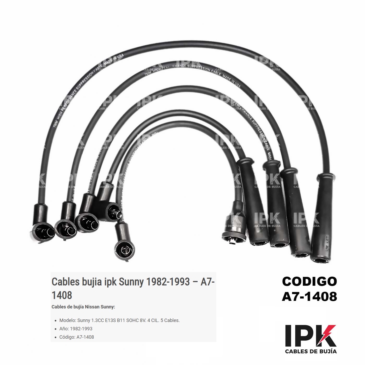CABLE-DE-BUJIA-SUNNY-1.3-E13S-B11-SOCH-8V-A7-1408
