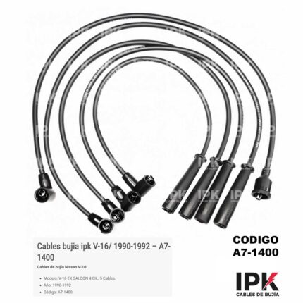 Juego de Cables de Bujía Nissan V-16 EX Saloon 90-92