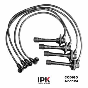 Juego cables bujías Mazda 626 2.0 FS GF 1998-2002 4 tubos goma ancha sistema bobina IPK