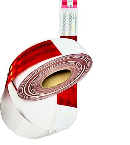 CINTA REFLECTANTE ROJO BLANCO 3M X METRO